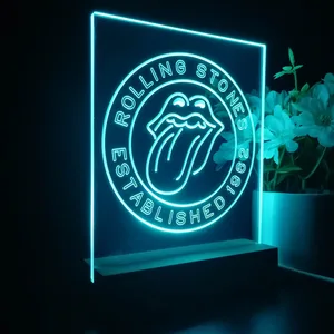 The Rolling Stones Established 1962 LED Desk Light