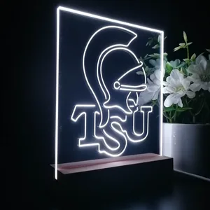 Troy Trojans Logo LED Desk Light