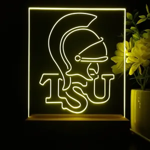 Troy Trojans Logo LED Desk Light
