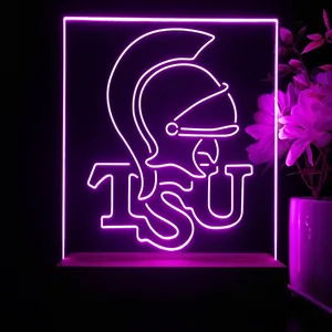 Troy Trojans Logo LED Desk Light