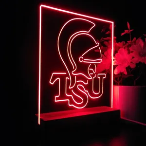 Troy Trojans Logo LED Desk Light