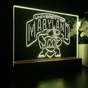 University of Maryland Terrapins Logo LED Desk Light