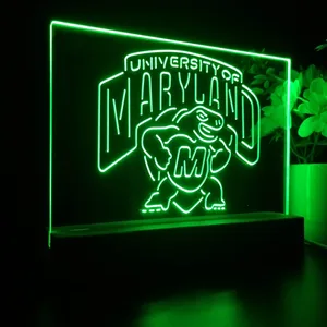 University of Maryland Terrapins Logo LED Desk Light