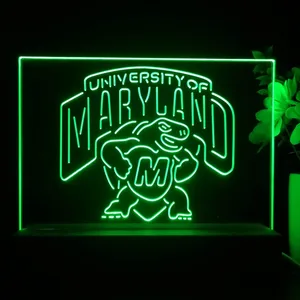 University of Maryland Terrapins Logo LED Desk Light