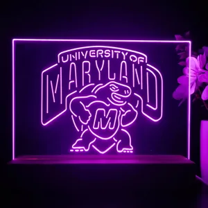University of Maryland Terrapins Logo LED Desk Light