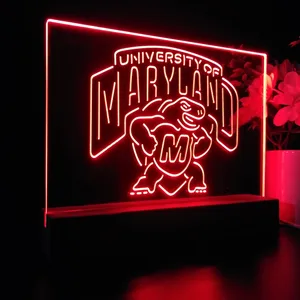 University of Maryland Terrapins Logo LED Desk Light