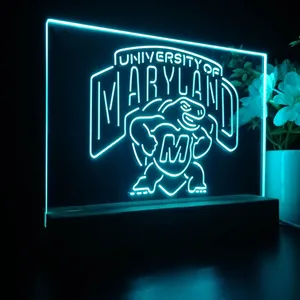 University of Maryland Terrapins Logo LED Desk Light