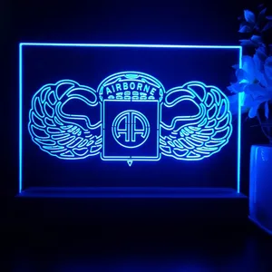 US Army 82nd Airborne Division Wings LED Desk Light
