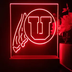 Utah Utes Logo LED Desk Light