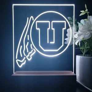 Utah Utes Logo LED Desk Light