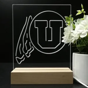 Utah Utes Logo LED Desk Light
