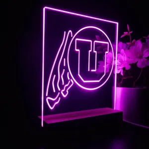 Utah Utes Logo LED Desk Light