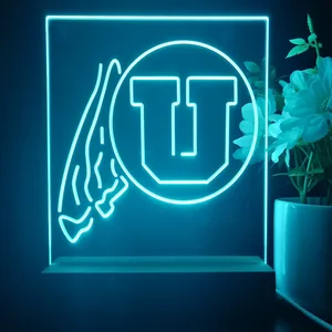 Utah Utes Logo LED Desk Light