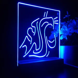 Washington State Cougars Logo LED Desk Light