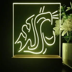 Washington State Cougars Logo LED Desk Light