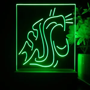 Washington State Cougars Logo LED Desk Light
