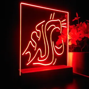 Washington State Cougars Logo LED Desk Light