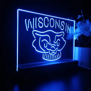 Wisconsin Badgers Logo 2 LED Desk Light