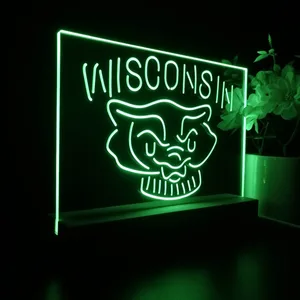 Wisconsin Badgers Logo 2 LED Desk Light