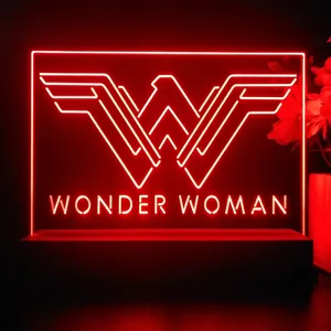 Wonder Woman Logo LED Desk Light