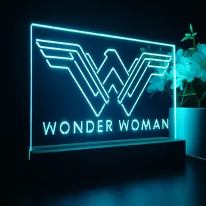 Wonder Woman Logo LED Desk Light