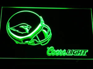 Arizona Cardinals Coors Light Helmet LED Neon Sign