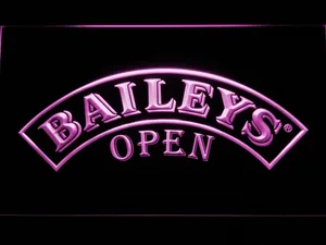 Baileys Open LED Neon Sign