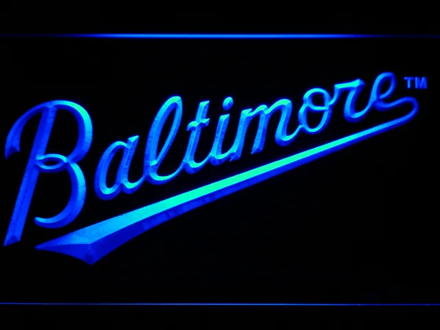 Baltimore Orioles 3 LED Neon Sign