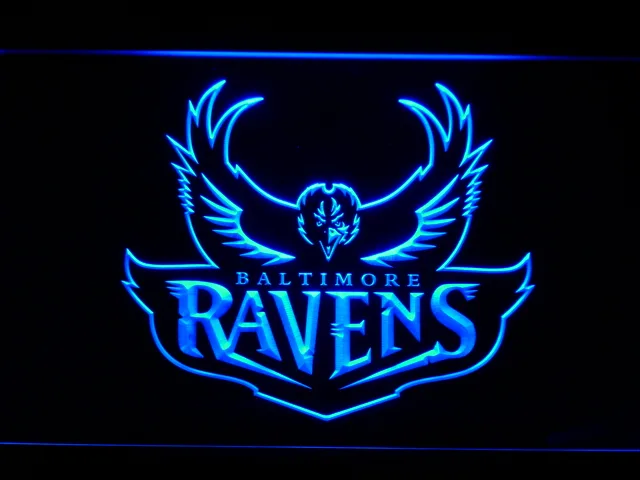 Baltimore Ravens 1996-1998 Logo LED Neon Sign - Legacy Edition