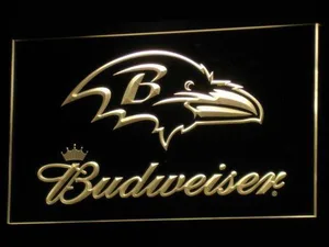 Baltimore Ravens Budweiser LED Neon Sign