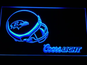 Baltimore Ravens Coors Light Helmet LED Neon Sign