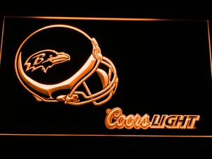 Baltimore Ravens Coors Light Helmet LED Neon Sign