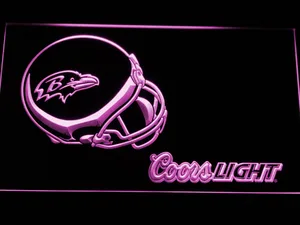 Baltimore Ravens Coors Light Helmet LED Neon Sign