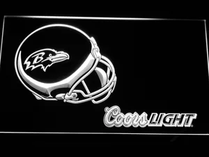 Baltimore Ravens Coors Light Helmet LED Neon Sign