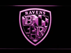 Baltimore Ravens Shield Logo LED Neon Sign