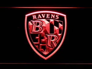 Baltimore Ravens Shield Logo LED Neon Sign