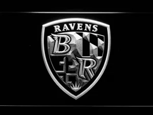 Baltimore Ravens Shield Logo LED Neon Sign