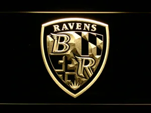 Baltimore Ravens Shield Logo LED Neon Sign