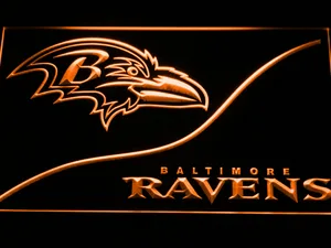 Baltimore Ravens Split LED Neon Sign