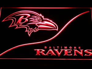 Baltimore Ravens Split LED Neon Sign