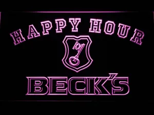 Beck's Happy Hour LED Neon Sign