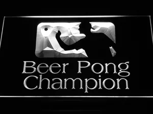 Beer Pong Champion LED Neon Sign