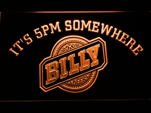 Billy Beer It's 5pm Somewhere LED Neon Sign