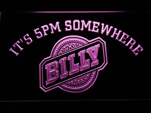 Billy Beer It's 5pm Somewhere LED Neon Sign