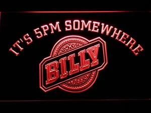 Billy Beer It's 5pm Somewhere LED Neon Sign