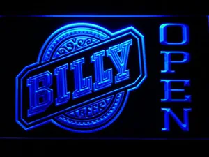 Billy Beer Open LED Neon Sign