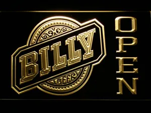 Billy Beer Open LED Neon Sign