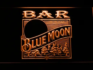 Blue Moon Old Logo Bar LED Neon Sign
