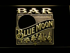 Blue Moon Old Logo Bar LED Neon Sign