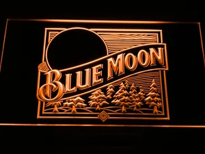 Blue Moon Old Logo LED Neon Sign